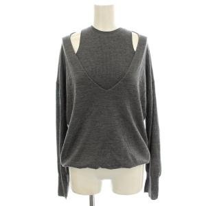 23AW ウーステッドウール レイヤードプルオーバー ニット 22023402108 カットソー 長袖