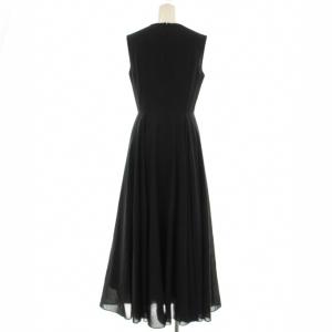 BLENHEIM スパンボイルワッシャーロングフレアワンピース ノースリーブ S 黒 ブラック U937-012・4 /OR