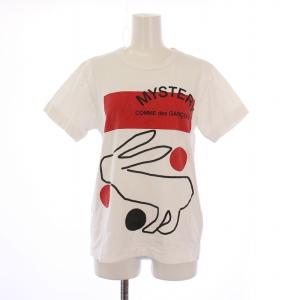 Tシャツ カットソー 半袖 クルーネック プリント 白 ホワイト /BB