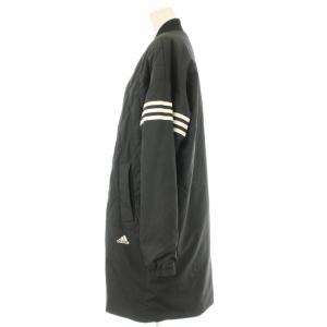 adidas ロングコート ウール調キルトコート 中綿 M 黒 ブラック DH4142 /OR