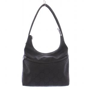 ワンショルダーバッグ GGキャンバス インターロッキング ブラック