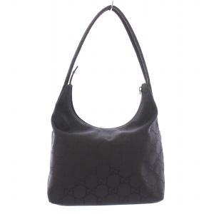 GUCCI ワンショルダーバッグ GGキャンバス インターロッキング ブラック