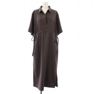 22SS RISE AVES シャツワンピース 半袖 ロング スキッパー プルオーバー 38 グレー 03-2205522