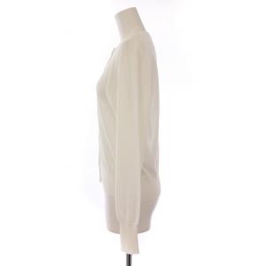 theory luxe カーディガン サマーニット 長袖 クルーネック 薄手 シアー シースルー ストレッチ 麻 リネン混 38