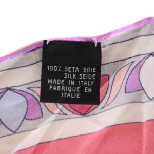 Emilio Pucci スカーフ 総柄 イタリア製 ピンク /BM