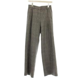 GLEN.WOOL RAE グレンチェックワイドパンツ スラックス ウール 36 グレー 03-7406410-059-036