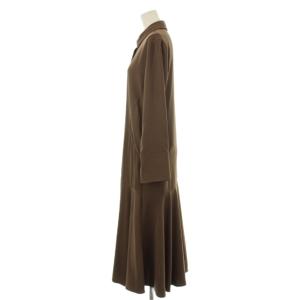 MILA OWEN MILAOWEN マーメイドラインジャージシャツドレス シャツワンピース ロング 長袖 0 茶 ブラウン 09WF0201116