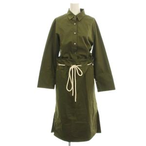 ドッキング シャツワンピース 531-8140211 ロング 長袖 38 カーキ /G