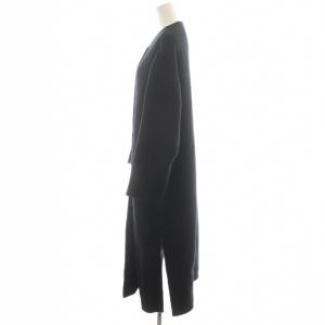 MUSE de Deuxieme Classe victorian リバーロングノーカラーコート 38 ブラック 19020500403030