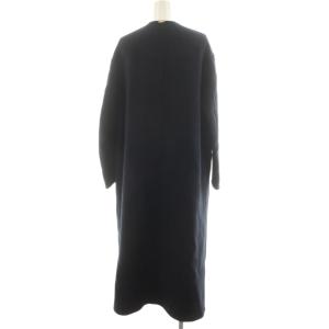 MUSE de Deuxieme Classe victorian リバーロングノーカラーコート 38 ブラック 19020500403030