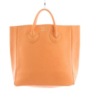 トートバッグ ハンドバッグ レザー オレンジ /AN9