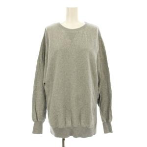 at ease ルーズフィット スウェット プルオーバー トレーナー 長袖 クルーネック グレー 3612-699-2456