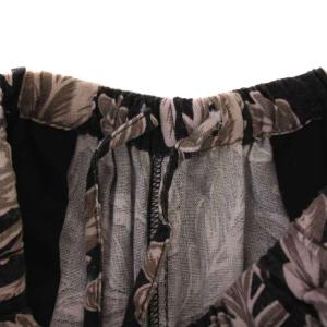 URBAN RESEARCH 24SS リネンレーヨンワイドパンツ 総柄 M 黒 IT45-24B002 /BM