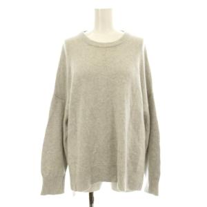 CASHMERE PALOMA ニット セーター 長袖 クルーネック カシミヤ 38 ライトグレー 7401700