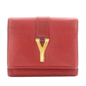 Yライン 財布 二つ折り 小銭入れ レザー 赤 レッド /AN16 OH