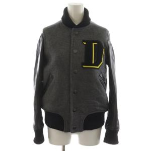 スタジャン シルク混 38 グレー ブラック 6522-299-0429