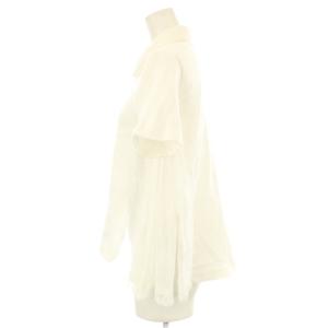 FRED PERRY ミュベール MUVEIL ポロシャツ 半袖 プリーツ切替 シアー 10 白 ホワイト F5287 /OR