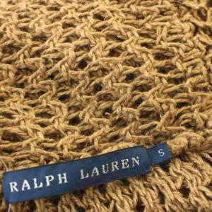 RALPH LAUREN リネン カーディガン ニット ショールカラー S 茶 ブラウン /G