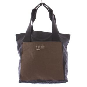 idea トートバッグ ハンドバッグ ナイロン ロゴ バイカラー 黒 ブラック 茶 ブラウン /BB