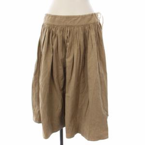 スカート イージー フレア ひざ丈 1 ベージュ /TK