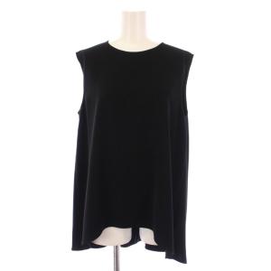 シャツ ブラウス ノースリーブ クルーネック 38 黒 YCB-116-063 /BM