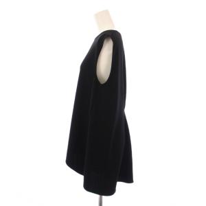 YOKO CHAN YOKOCHAN シャツ ブラウス ノースリーブ クルーネック 38 黒 YCB-116-063 /BM