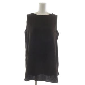 25SS ミスティサテン タンクトップ ブラウス ノースリーブ 黒 タグ付き KKWOGM0441 /RR