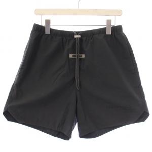 ショートパンツ イージー ウエストゴム ロゴ ワンポイント S チャコールブラック /BB