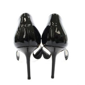 JIMMY CHOO KAITENCE 85 カイテンス パンプス ポインテッドトゥ ピンヒール パテントレザー リボン ラインストーン