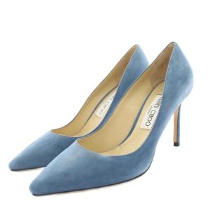 ロミー85 ROMY85 パンプス ポインテッドトゥ ハイヒール スエード 38 バタフライブルー 214ROMY85