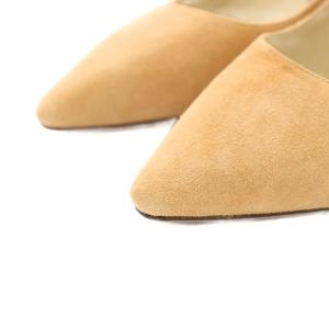 JIMMY CHOO ルーミー85 ROMY85 パンプス ポインテッドトゥ ピンヒール スエード 38 ベージュ /YT