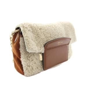 JIMMY CHOO Carolina S ショルダーバッグ 2way レザー ボア チェーンショルダー