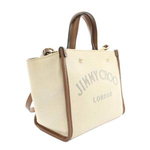 JIMMY CHOO AVENUE トートバッグ 2way キャンバス レザー