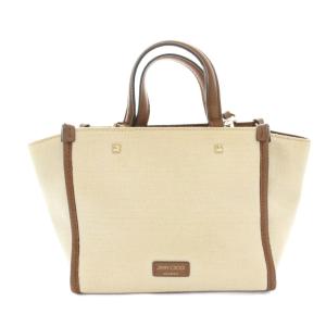 JIMMY CHOO AVENUE トートバッグ 2way キャンバス レザー