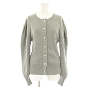 23AW コットンカシミアフォルムカーディガン ニット パフスリーブ 長袖 グレー 23080900209040