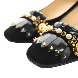 Christian Louboutin OAXACANA 45 パンプス フリンジ スエード
