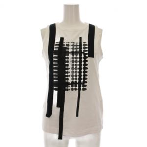 ヨウジヤマモト タンクトップ ノースリーブ カットソー 2 白 黒 YW-T95-064 /YM