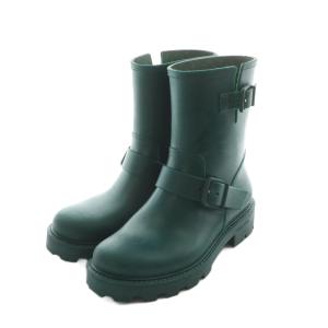 YAEL FLAT 長靴 レインシューズ ラバー 38 ダークグリーン /NQ
