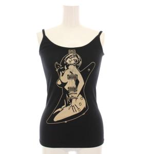 キャミソール カットソー プリント F 黒 ベージュ 0133CR03 /YM