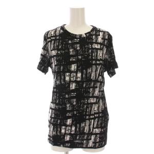 ヨウジヤマモト Tシャツ カットソー 総柄 半袖 2 黒 白 YG-T19-964 /YM