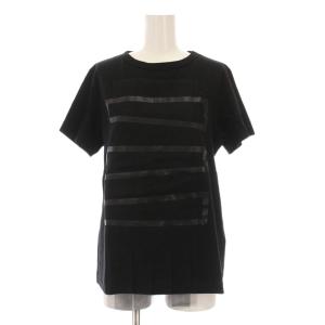 ヨウジヤマモト Tシャツ カットソー レース 半袖 2 黒 YU-T12-567 /YM