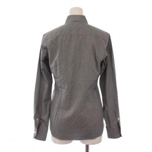 MAKER'S SHIRT 鎌倉 シャツ ブラウス 長袖 千鳥格子 9 黒 白 /BM