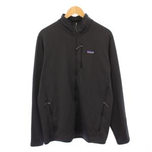 R1デイリージャケット スタンドカラー アウター ジップアップ ストレッチ ロゴ 裏起毛 L チャコールグレー