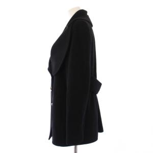 GIVENCHY ピーコート Pコート アウター ショート丈 カシミヤ混 36 黒 8A 7004 06 /KH