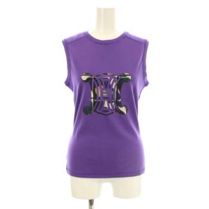 タンクトップ カットソー ノースリーブ マカダム プリント M 紫 パープル 29385 1267 /KU
