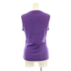 CELINE タンクトップ カットソー ノースリーブ マカダム プリント M 紫 パープル 29385 1267 /KU