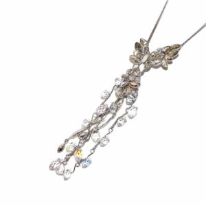 ネックレス ペンダント クリスタル ビジュー シルバーカラー /KH