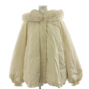 21AW ダウンジャケット ファー アウター 36 白 ホワイト 0321407108 /AN41