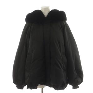 21AW ダウンジャケット ファー アウター 36 黒 ブラック 0321407108 /AN42