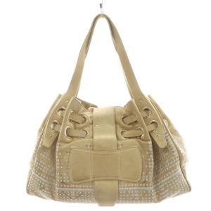 JIMMY CHOO ショルダーバッグ ハンドバッグ スエード ベージュ /AN6 OH
